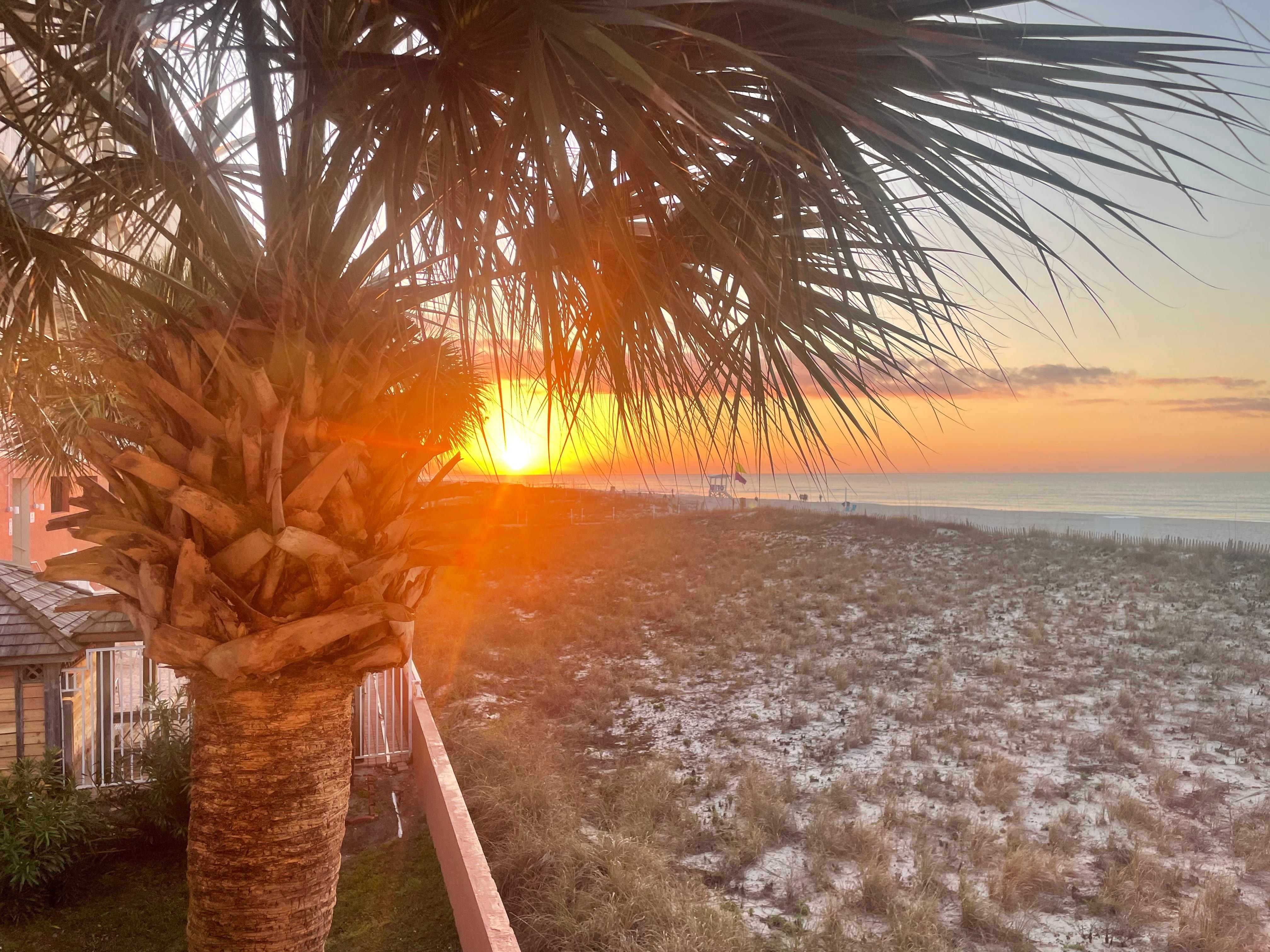 Morning sunrise from Queen bedroom window