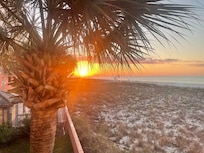 Morning sunrise from Queen bedroom window