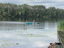 Quiet waters for paddle boats and paddle boards.