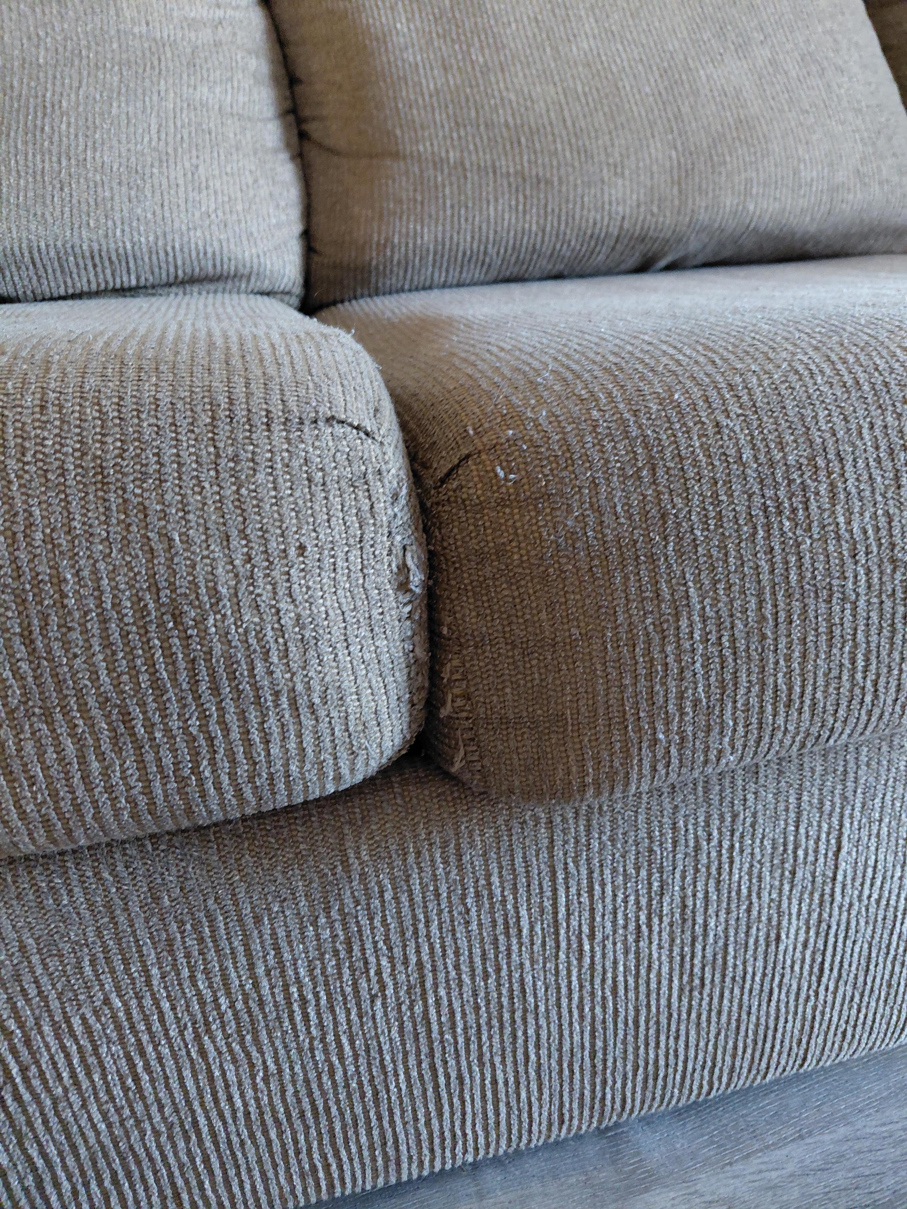 Couch with tears