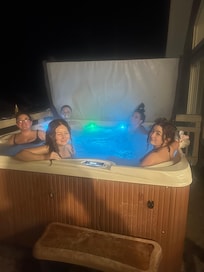 This generation of cousins loved the hot tub