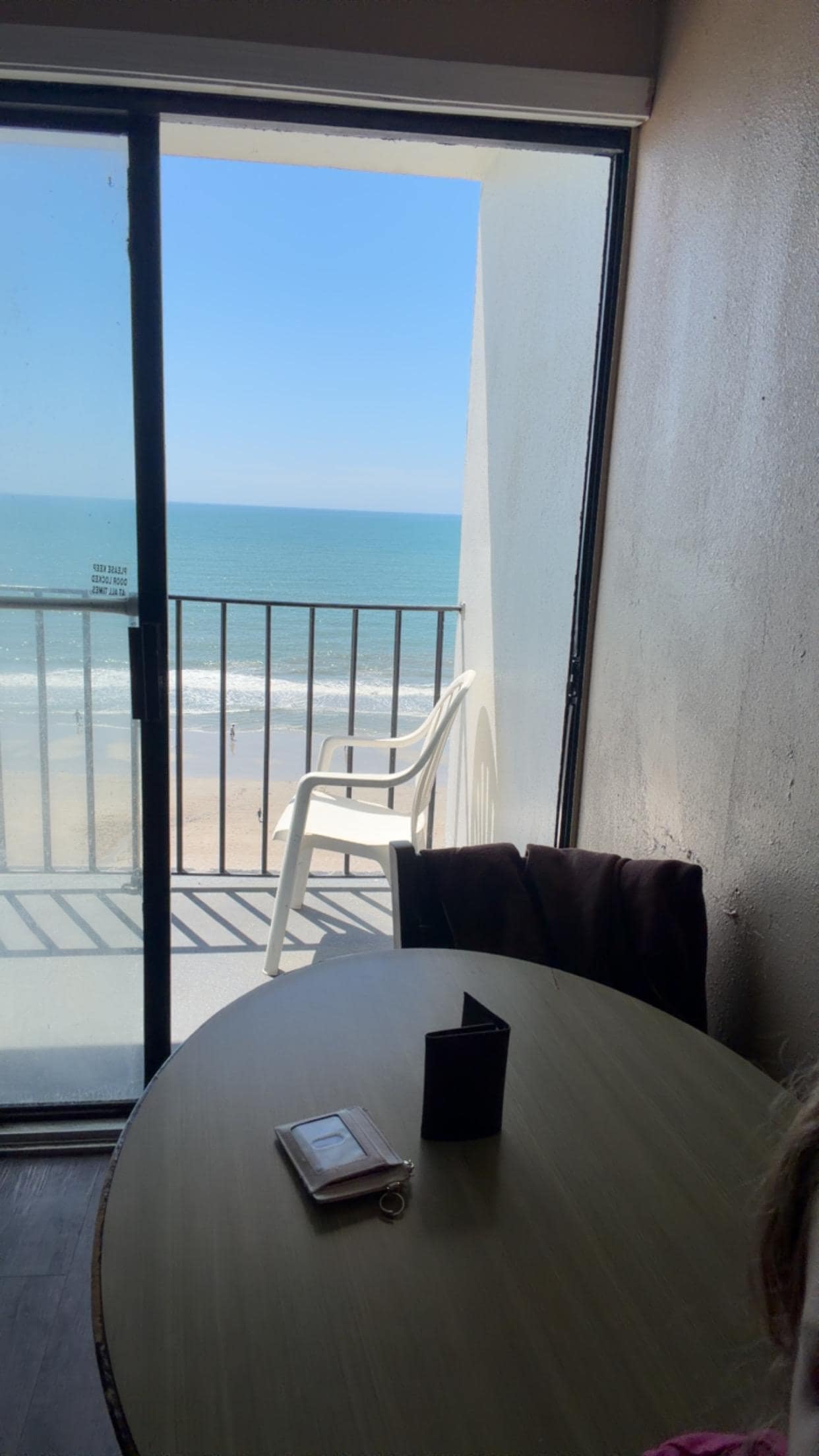 table and window sliding door view