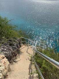 Stairs downs to the sea wall