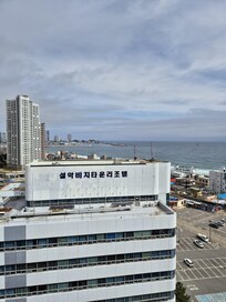 Studio Partial Ocean - view of Sokcho Beach from balcony