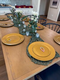 All interior design was in neutrals and soft blue - very easy to build off of.