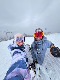 Right outside of the balcony!!