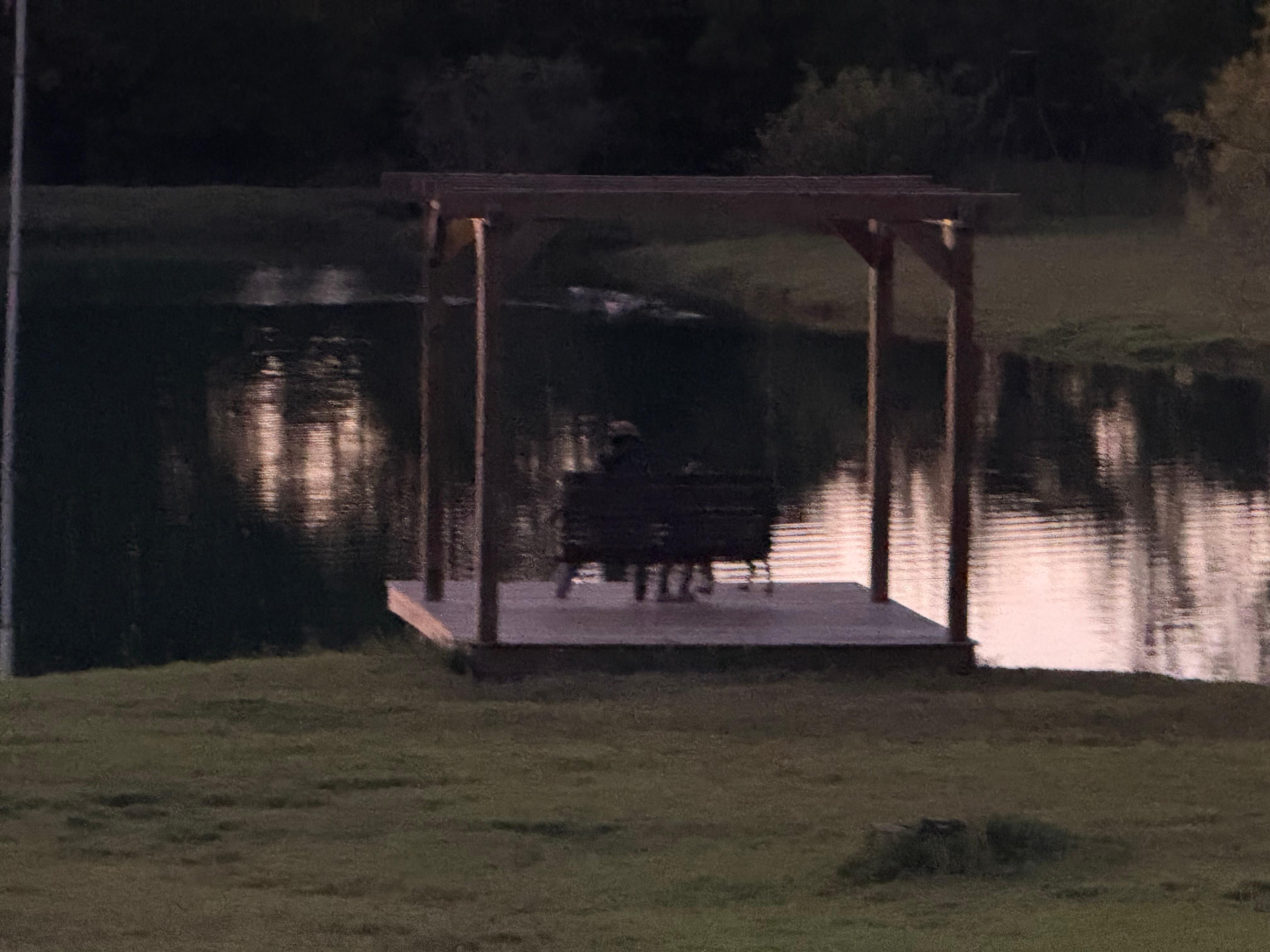 Serene swing near the water