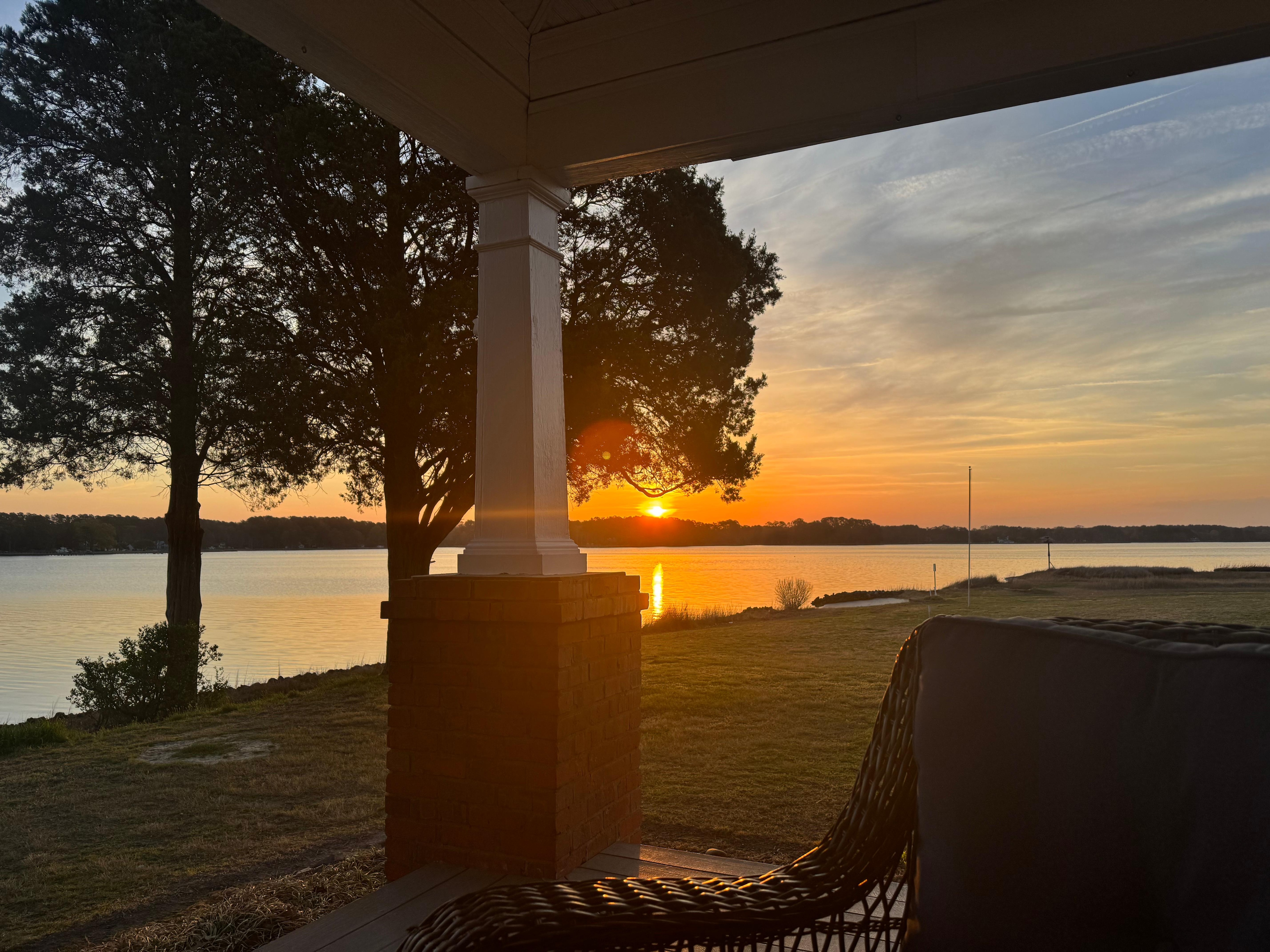 Sunrise from the porch