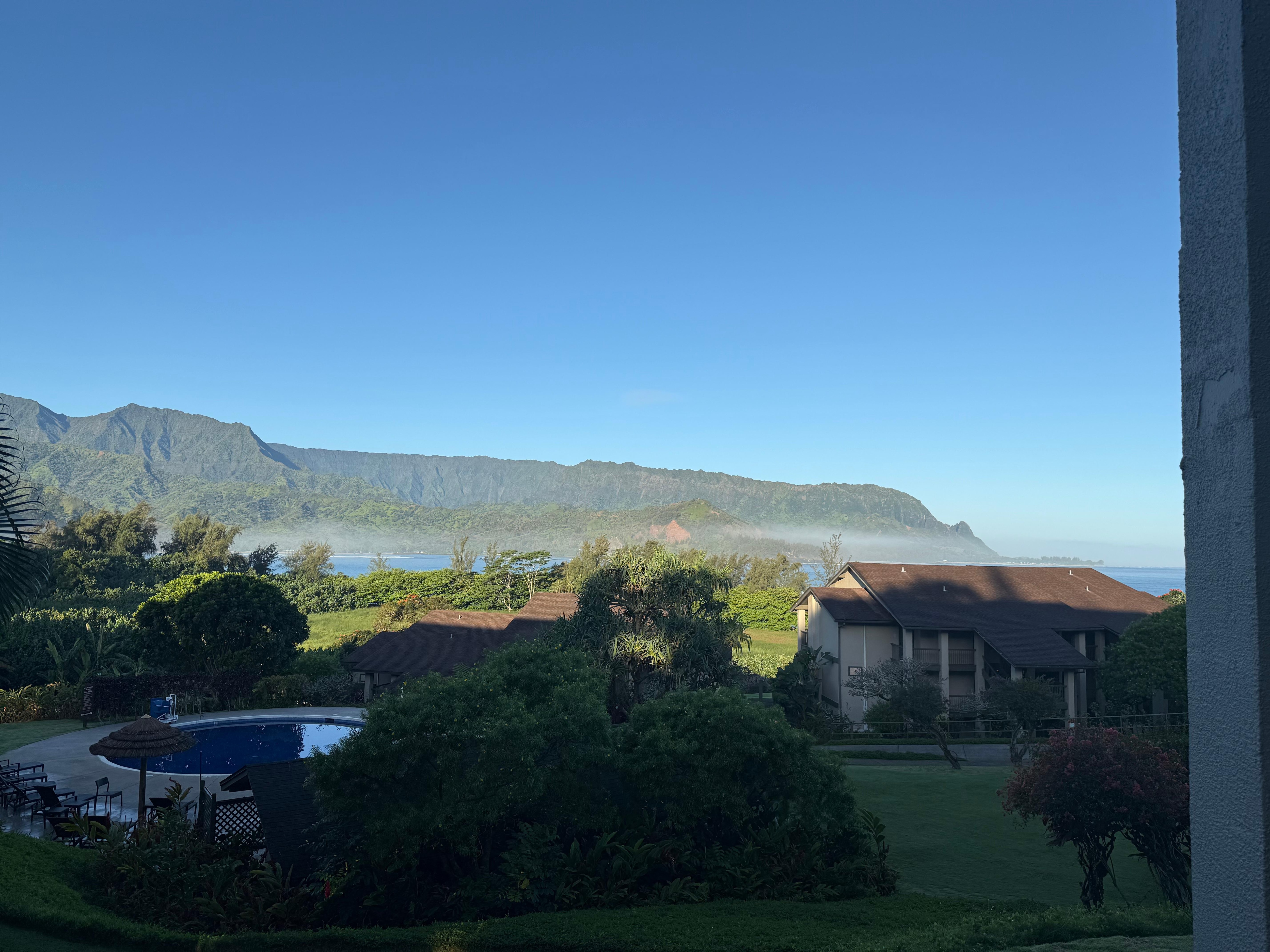 Sunrise from our room on the patio!