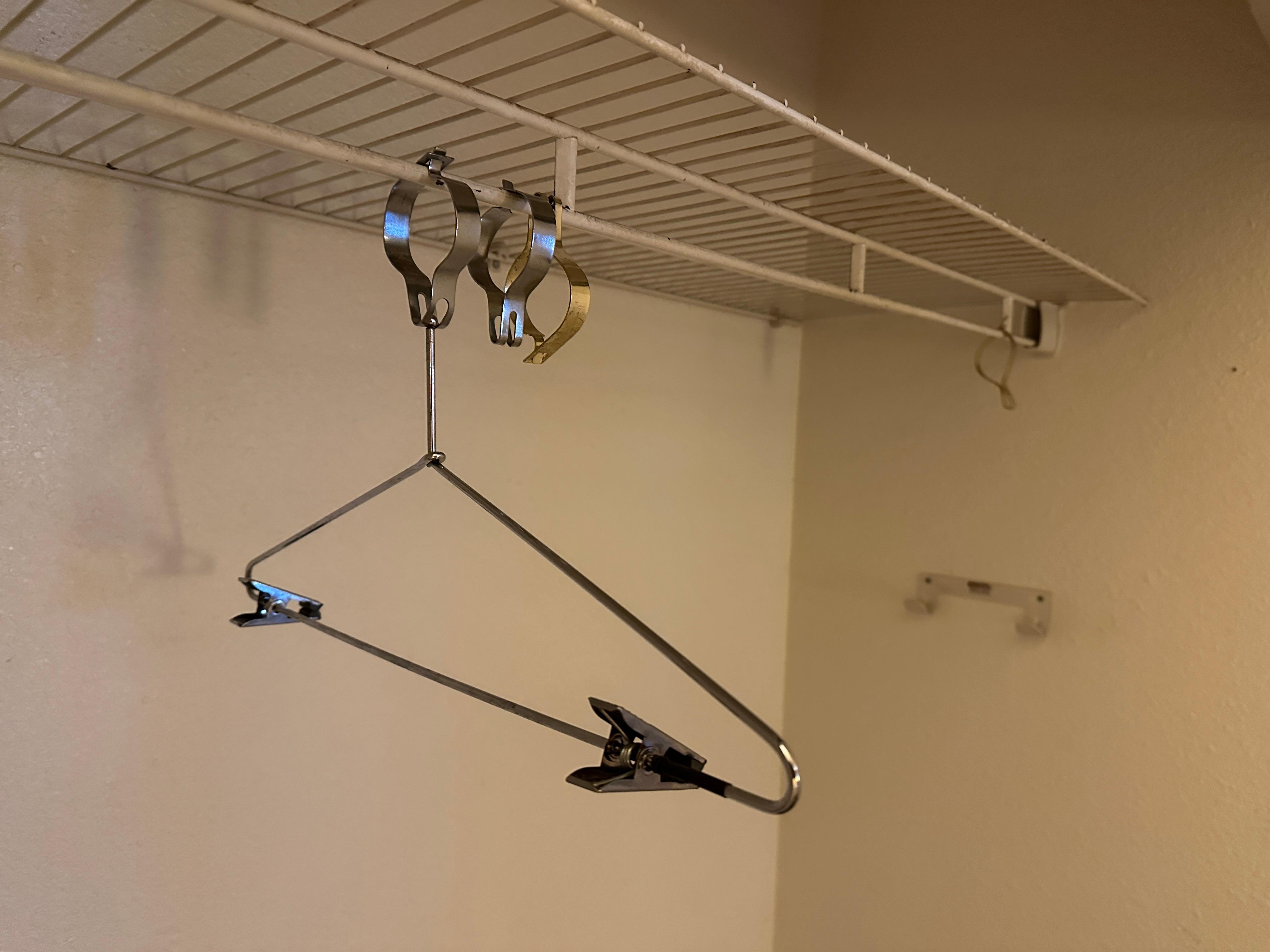 Missing closet door and missing hangers