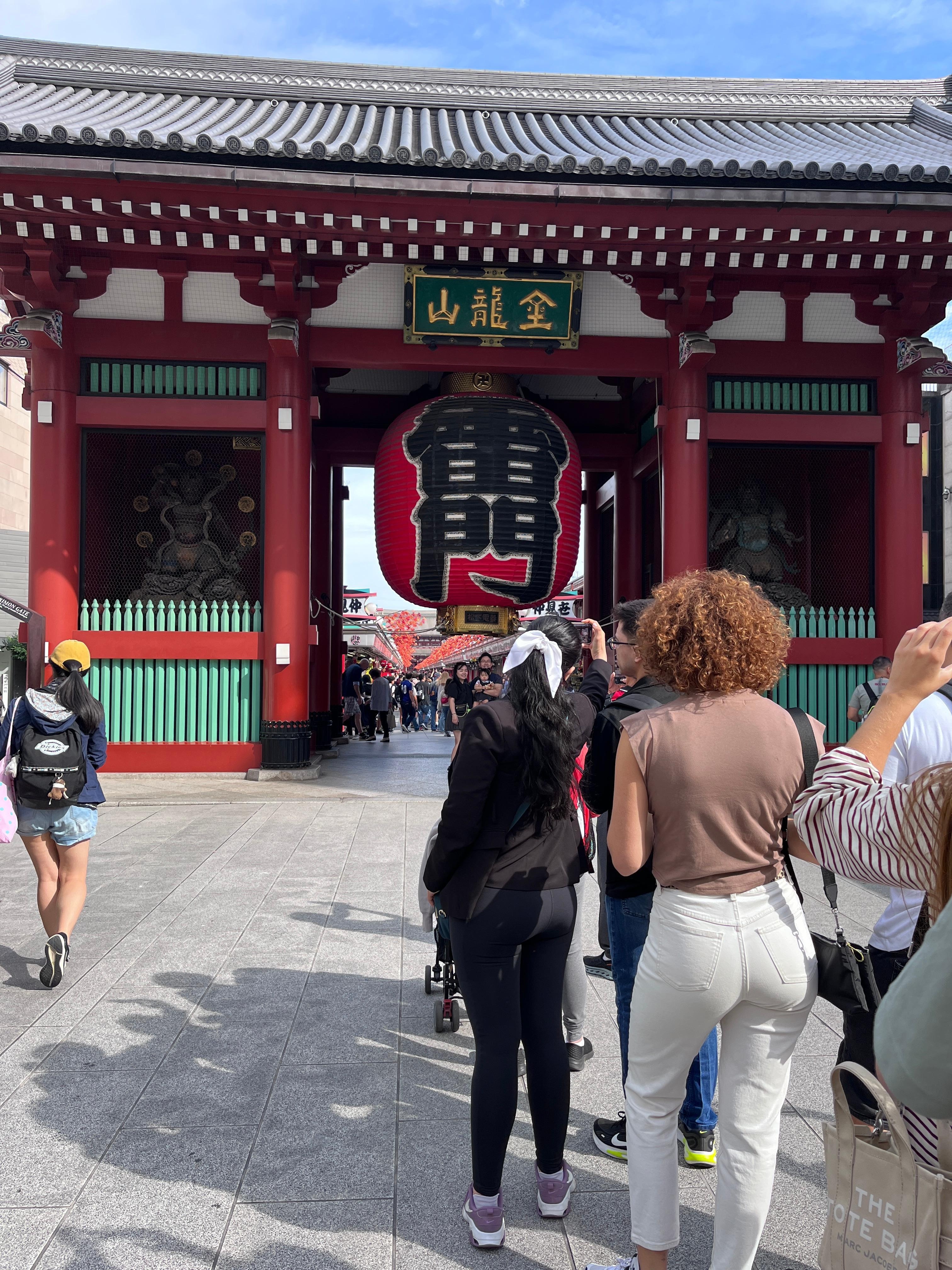 At the Asakusa shrine. 