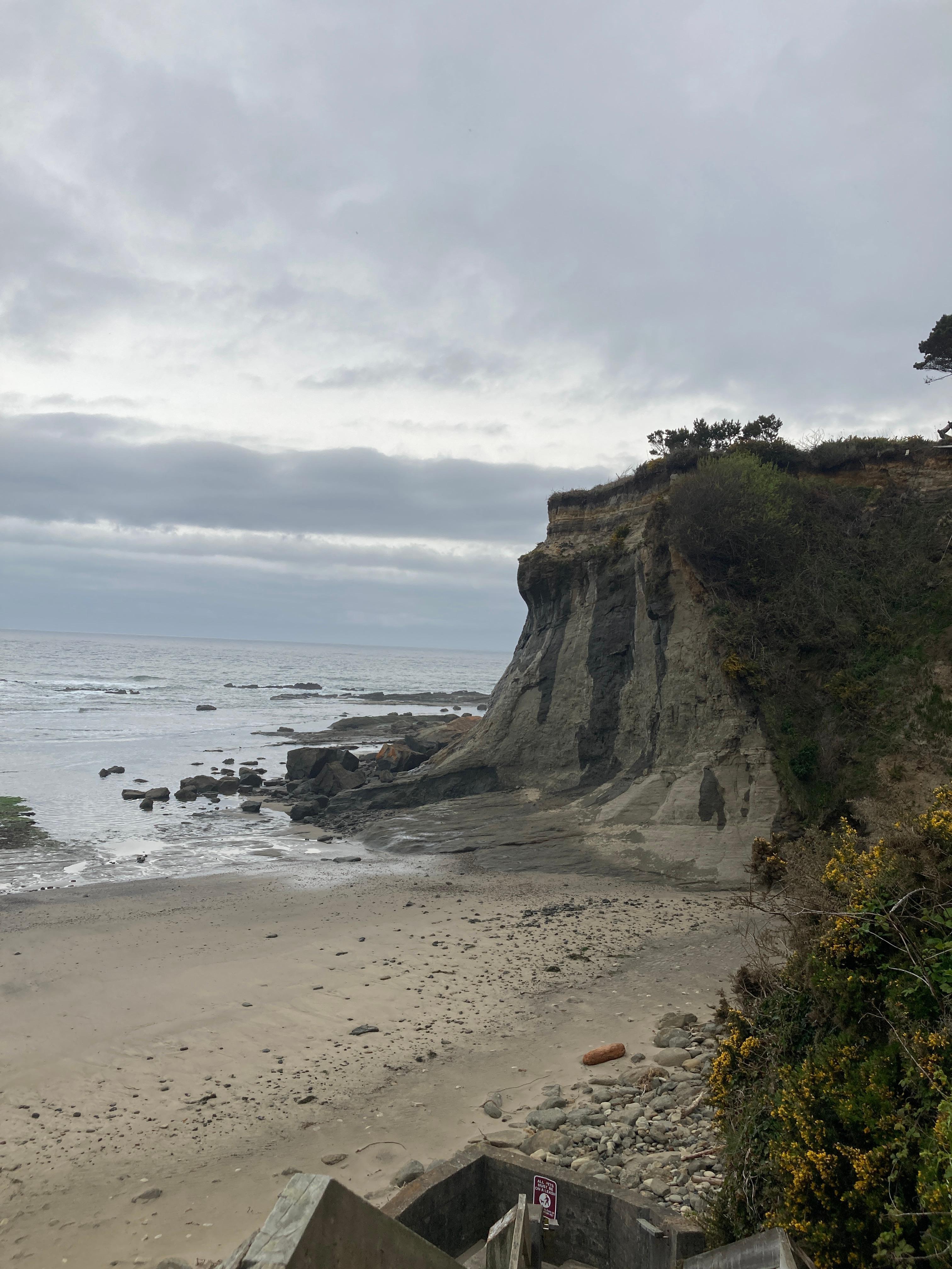 From beach