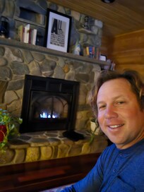 Fireplace with knob to turn up,down or off!