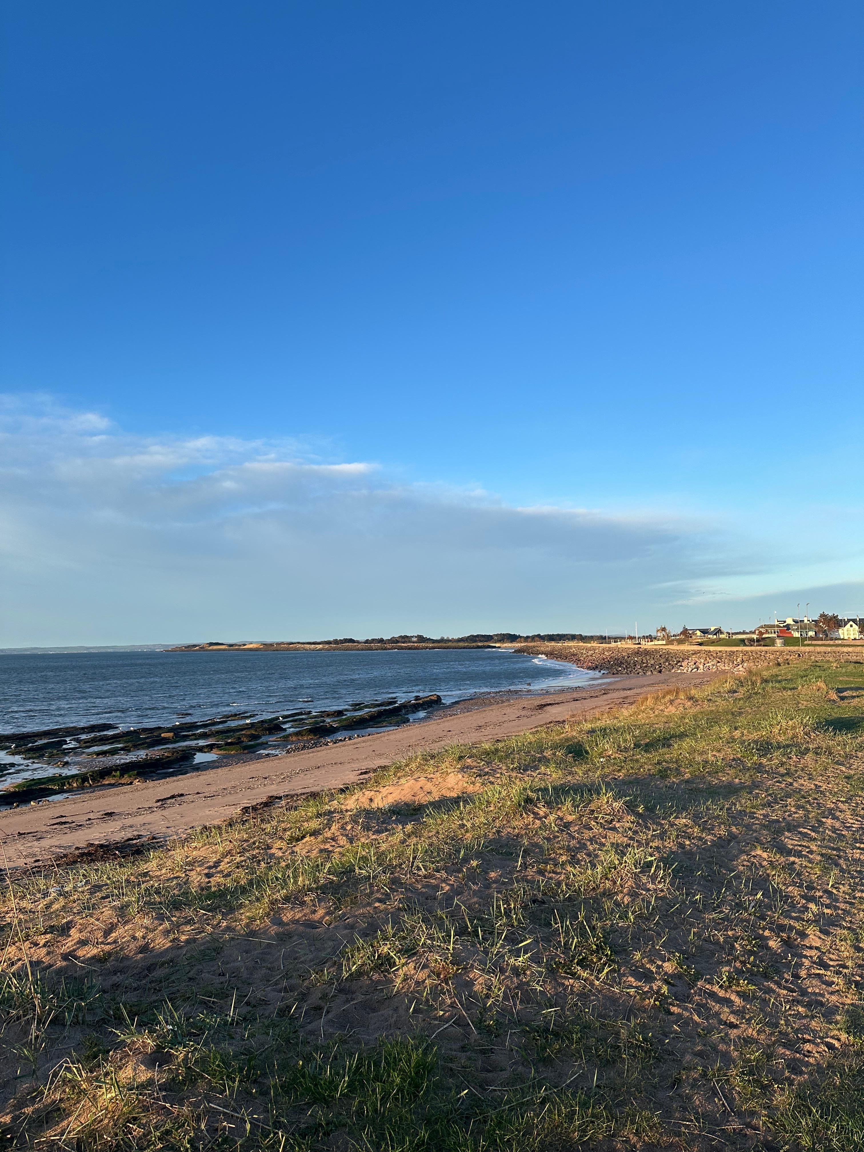 The beach next to the hotel