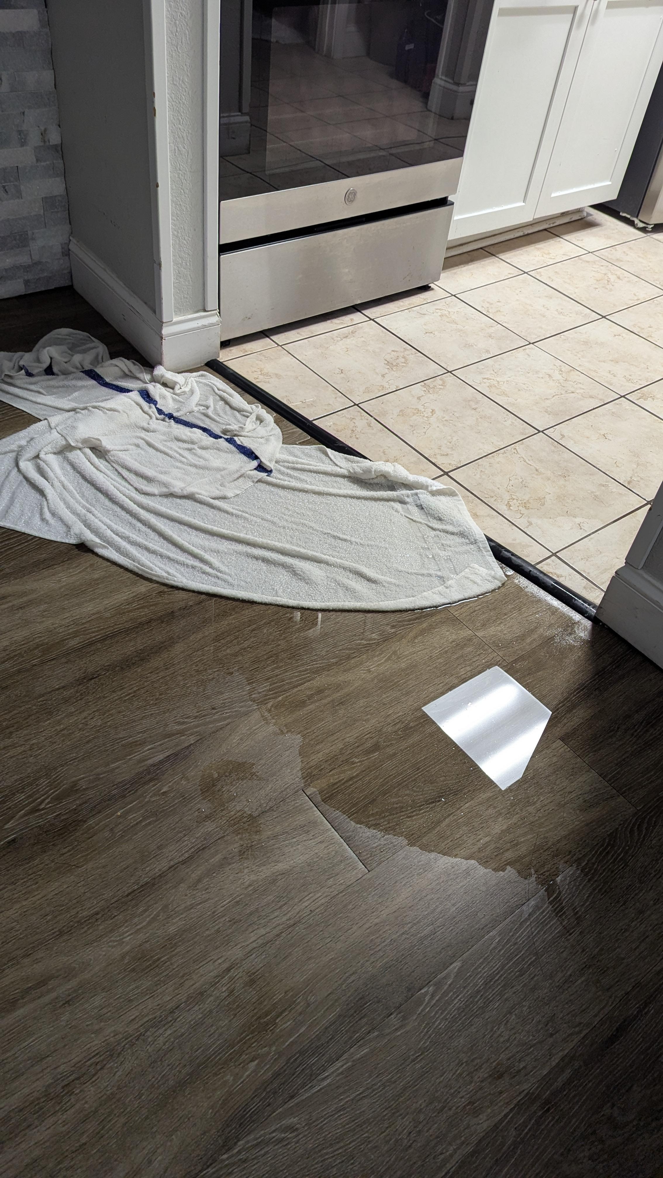 water came in from front door