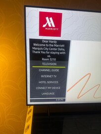 My welcome message to the room