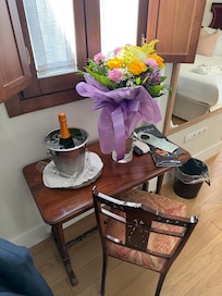 Flowers and Cava for my wife