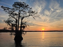 Sunset from the boat dock/deck