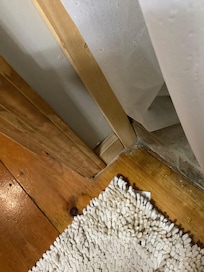 Not clean bathroom floor