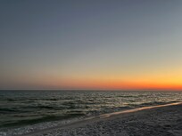 The beach at sunset on our last night.