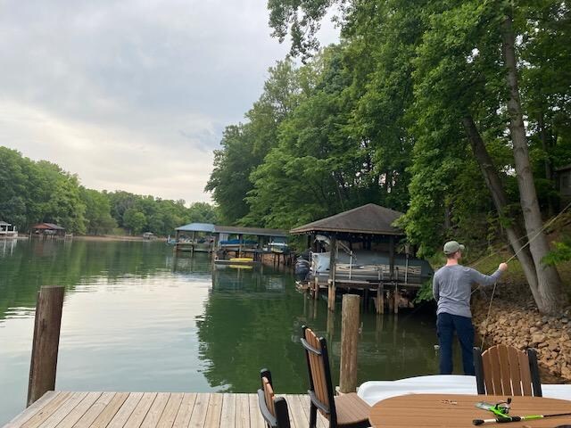 Fishing at Humble Hideaway Smith Mountain Lake