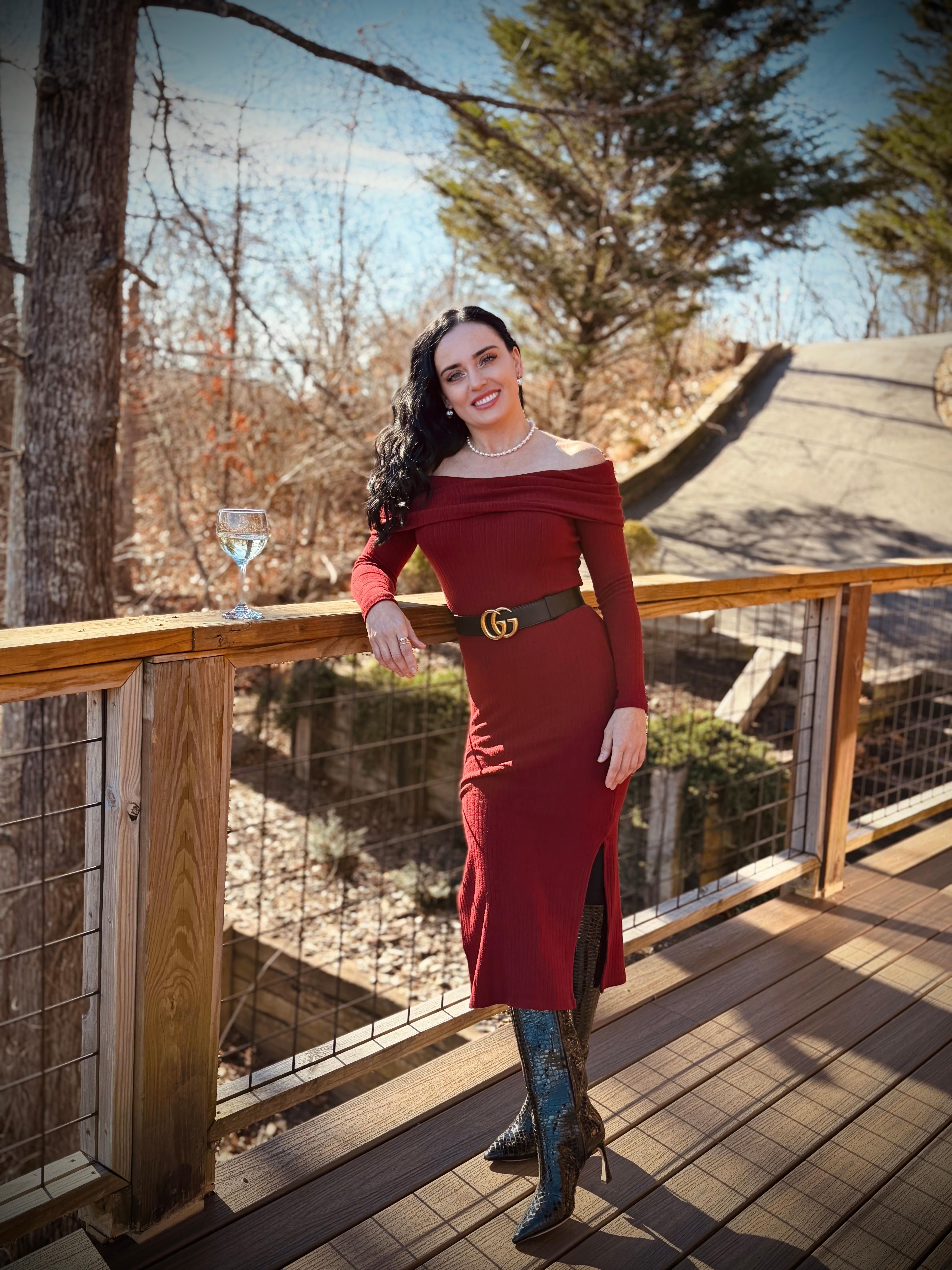 Outside on the porch 