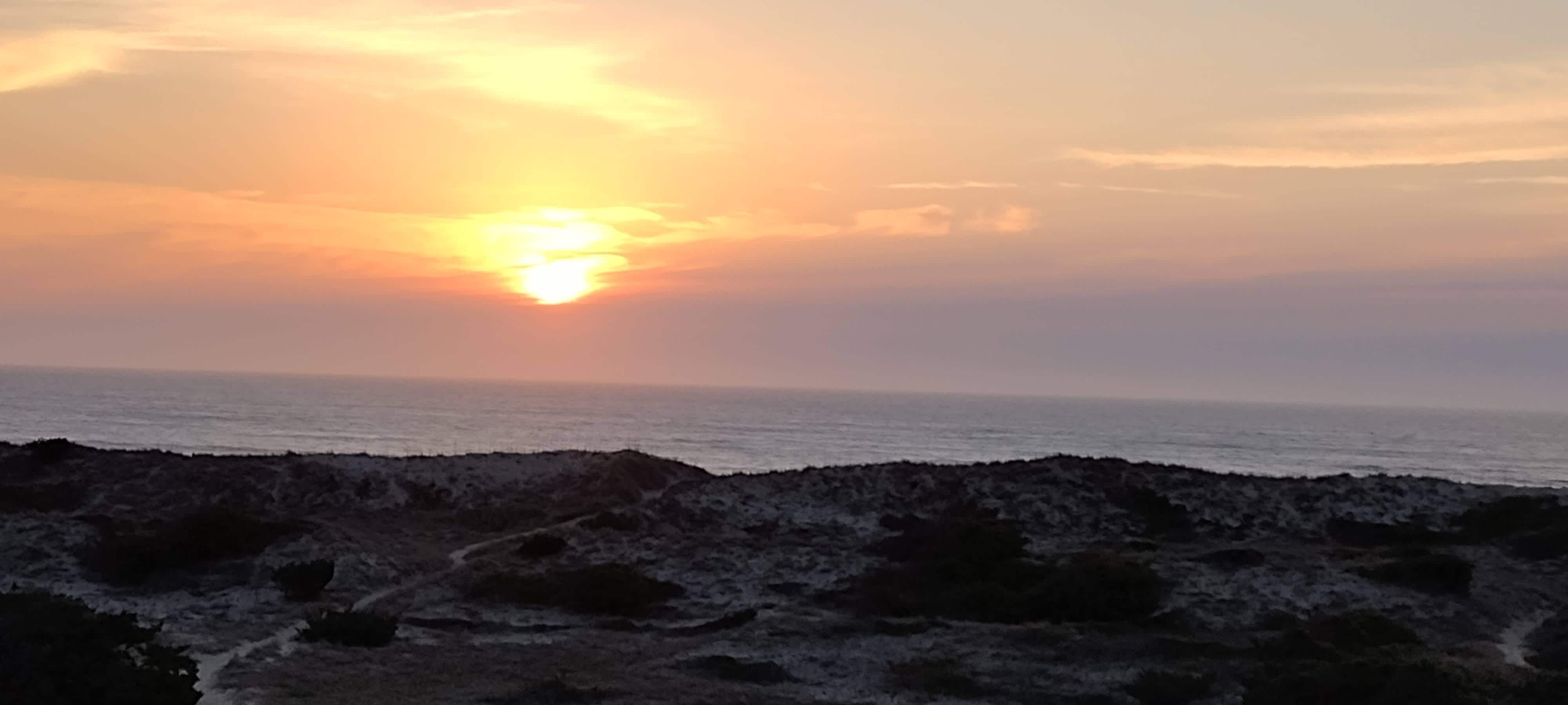 Watching sunrise on the 3rd floor deck