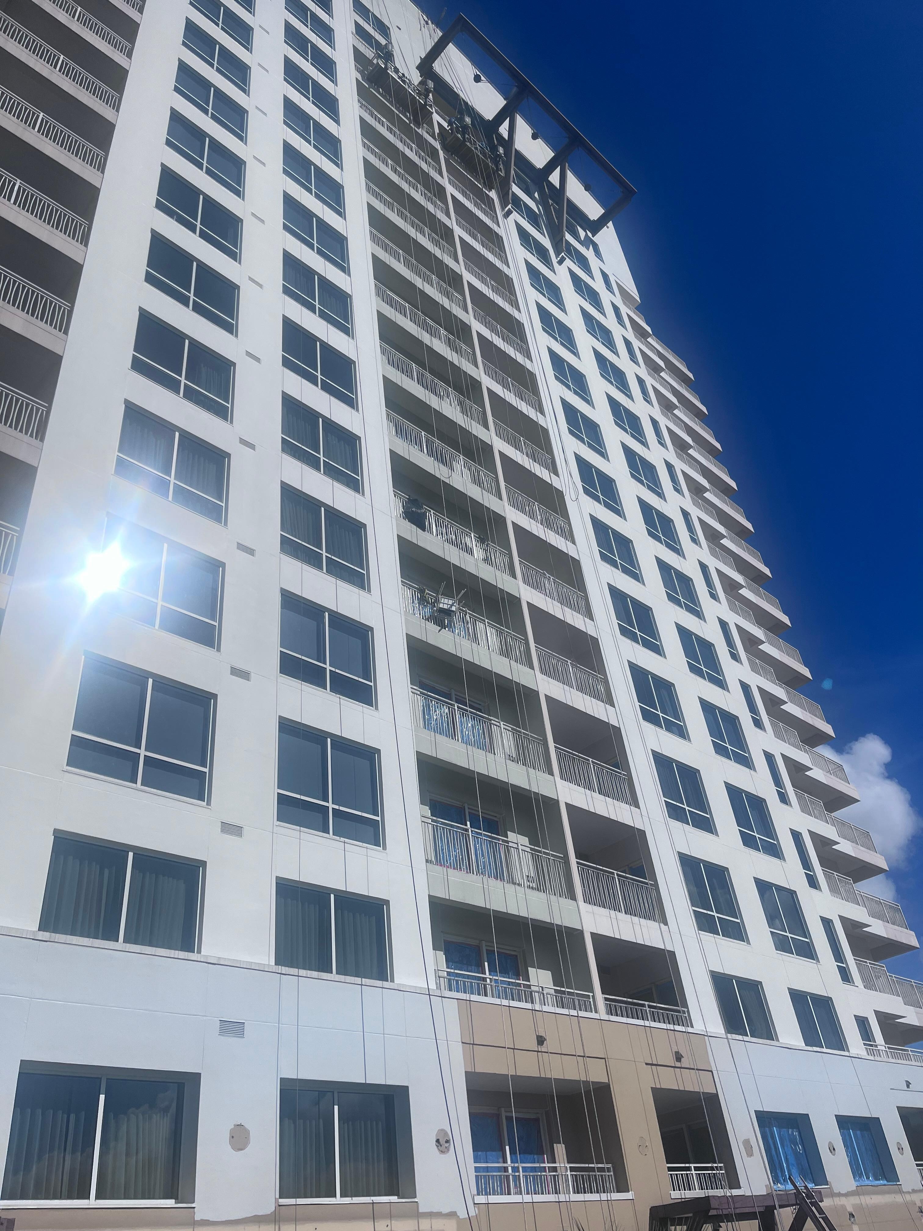 Outside view of the work being done from the outside 