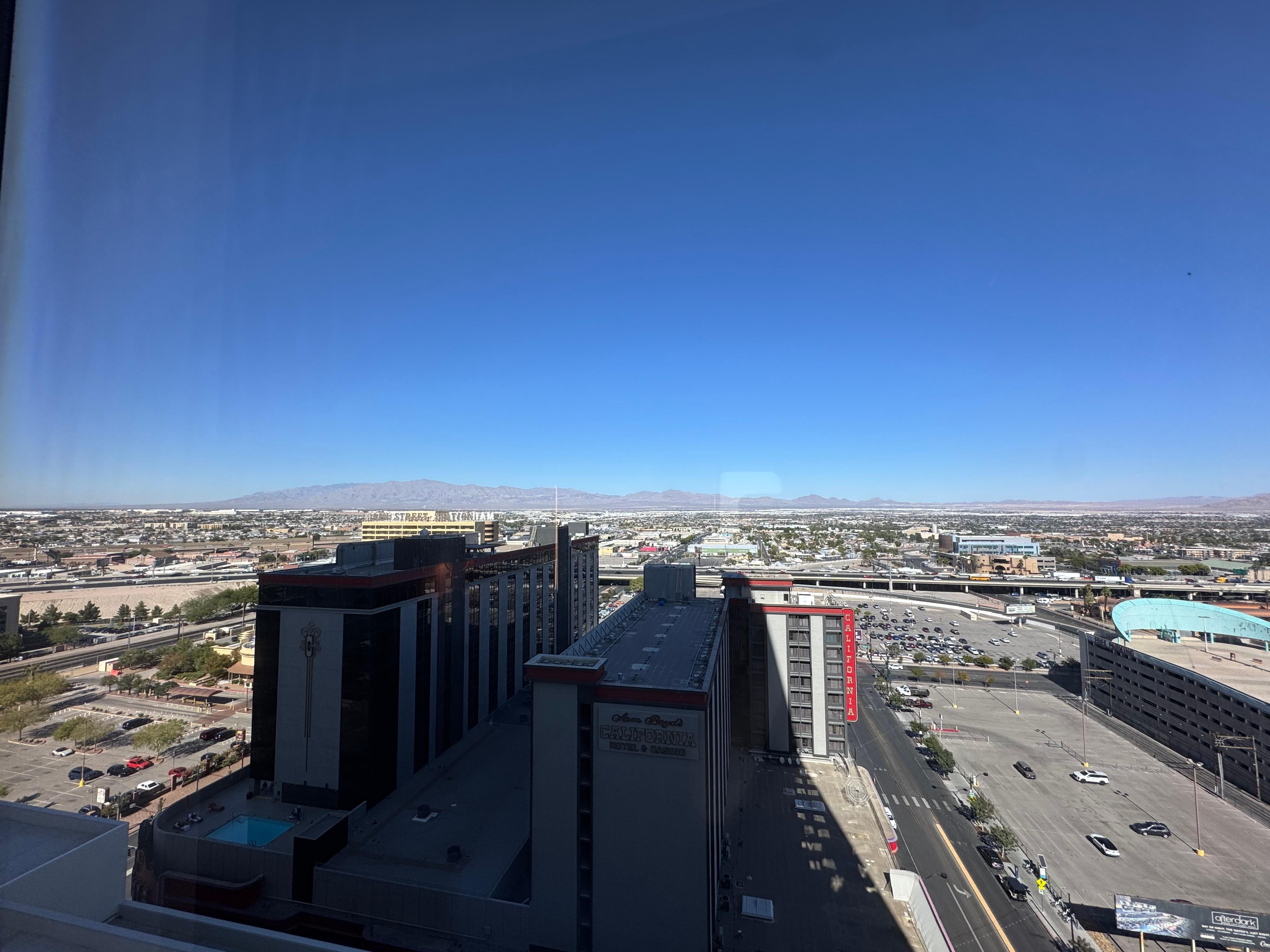 View from 20th floor, “quiet side” facing the mountains, not the pool