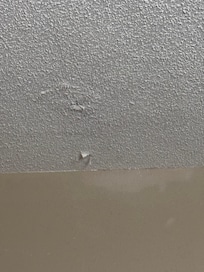 Peeling ceiling