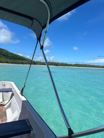 Boat ride to homestay off flyer