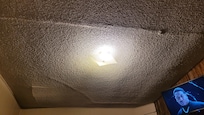 One section of the ceiling looked like it could tall down at any time.