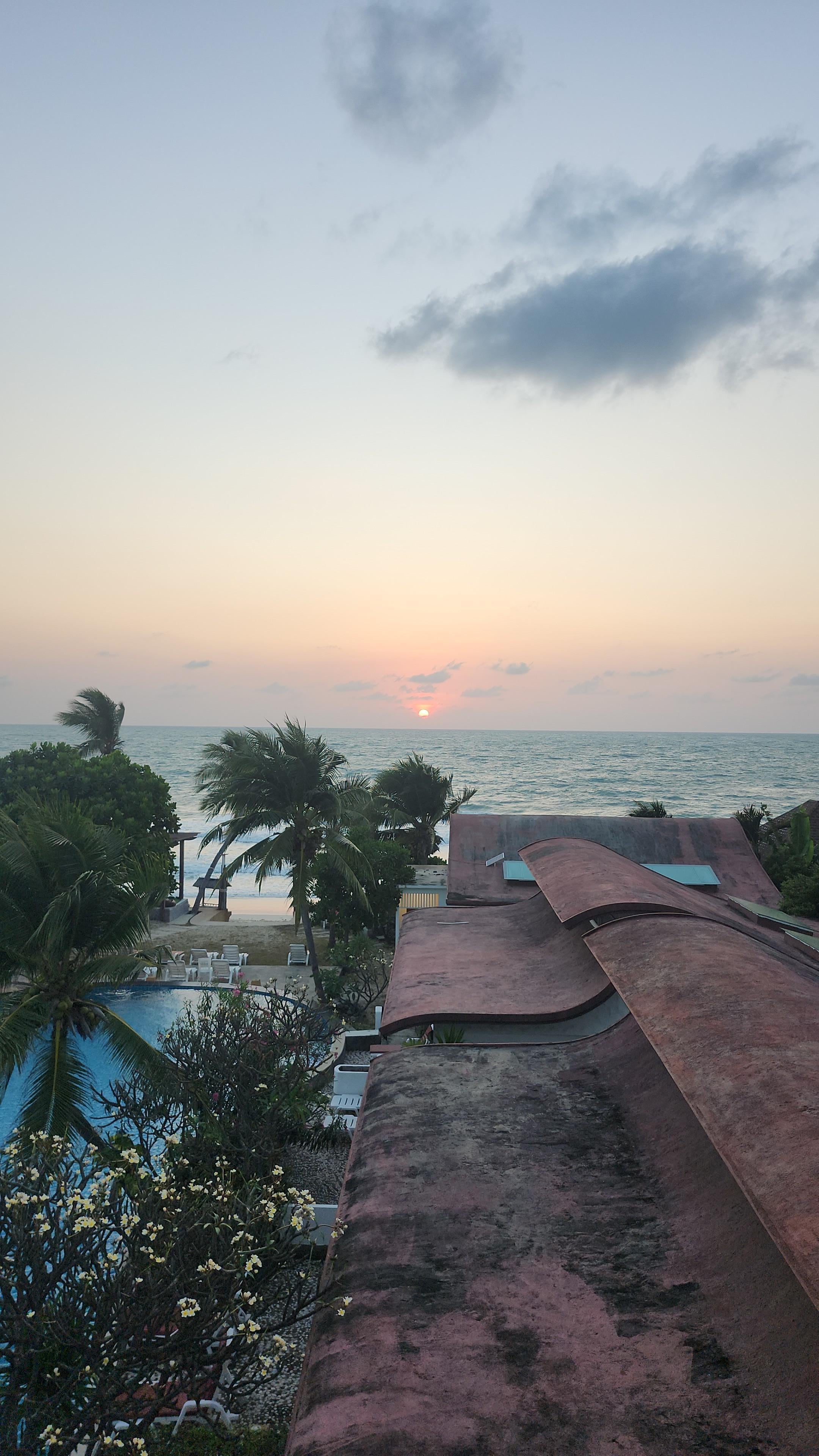 beautiful sunrise. loved that I could see it from the bed.