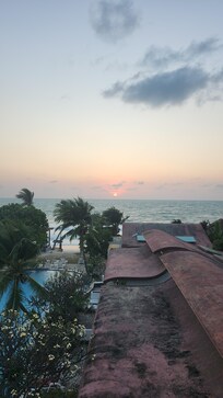 beautiful sunrise. loved that I could see it from the bed.