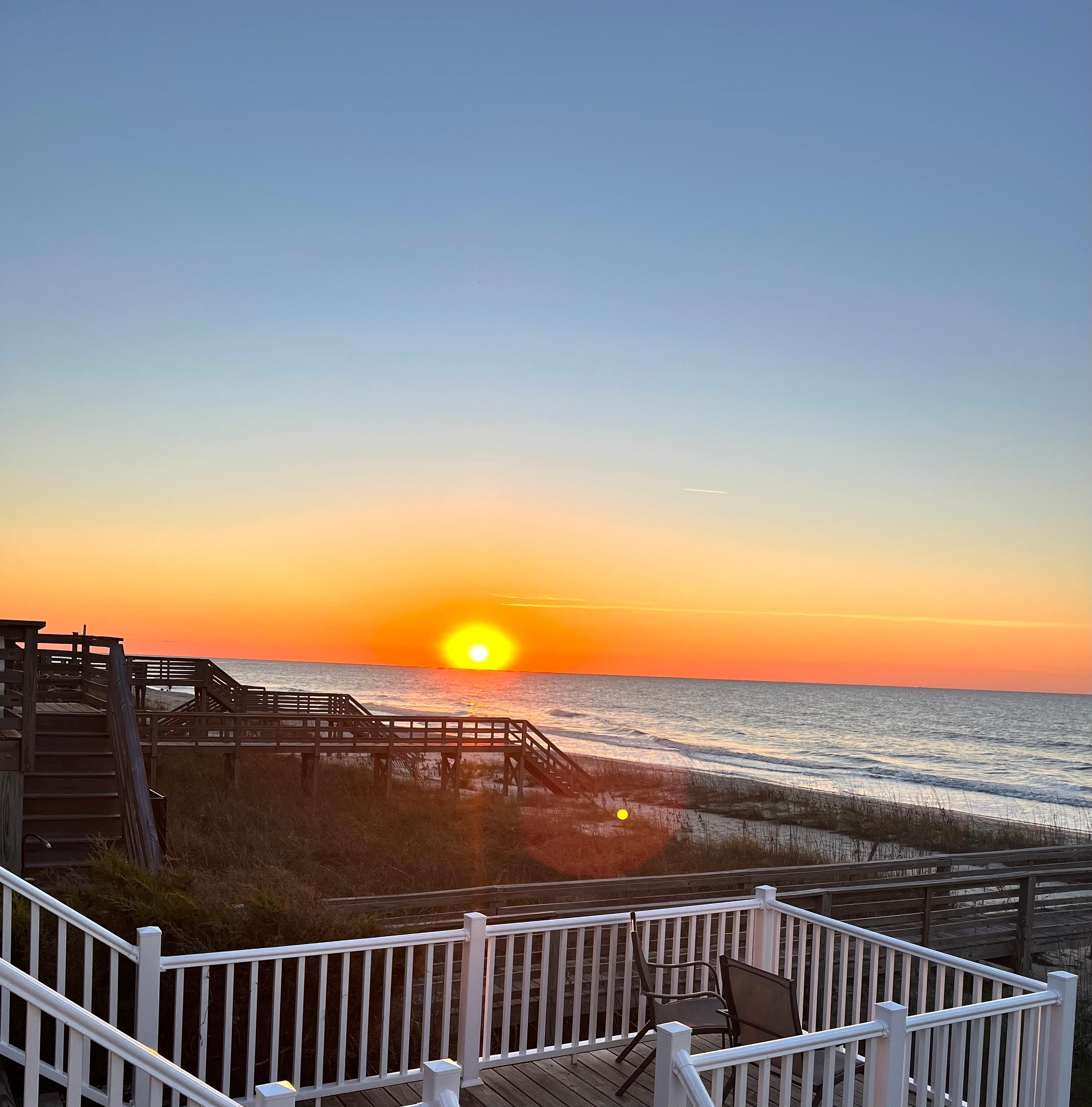 Morning sunrise from the deck 