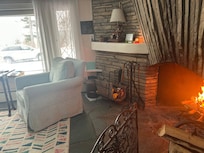 Cozy living room. I loved the BOSE speaker.