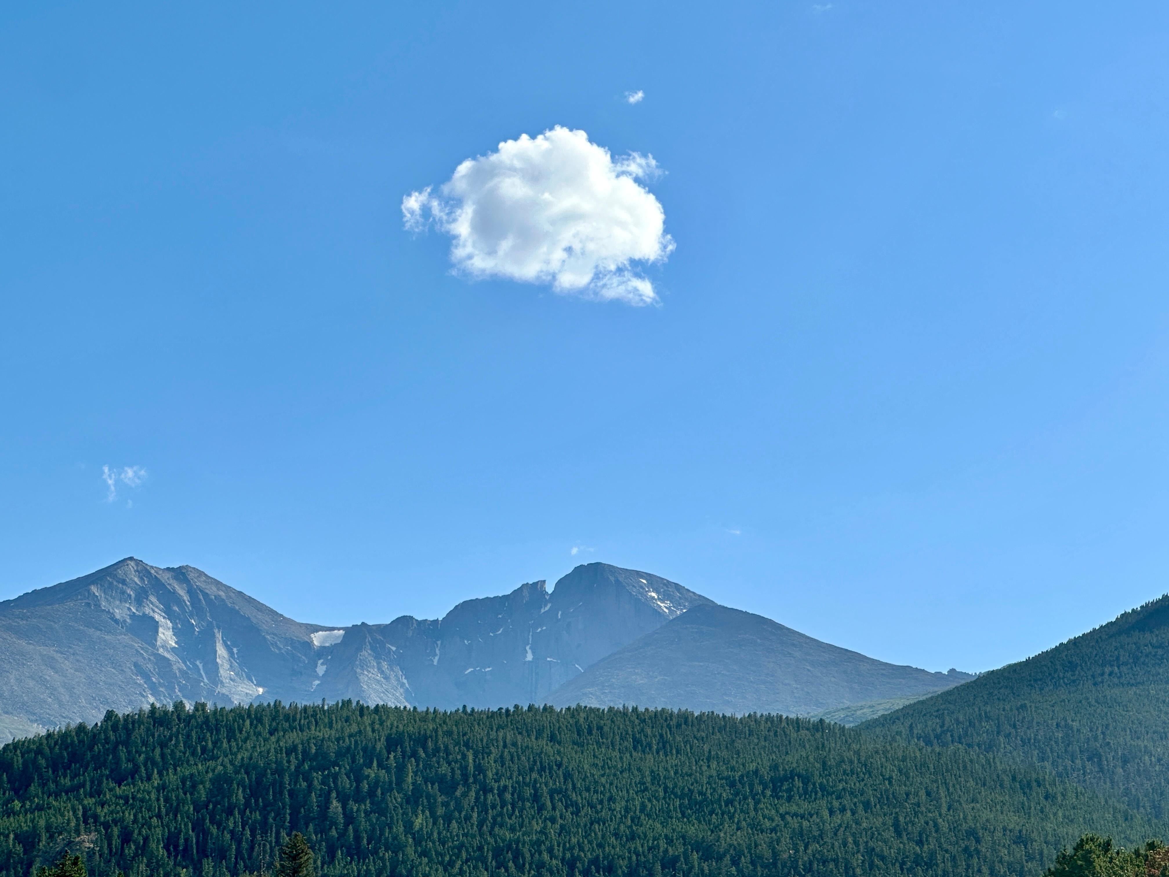 Longs peak view from Lily Lake 