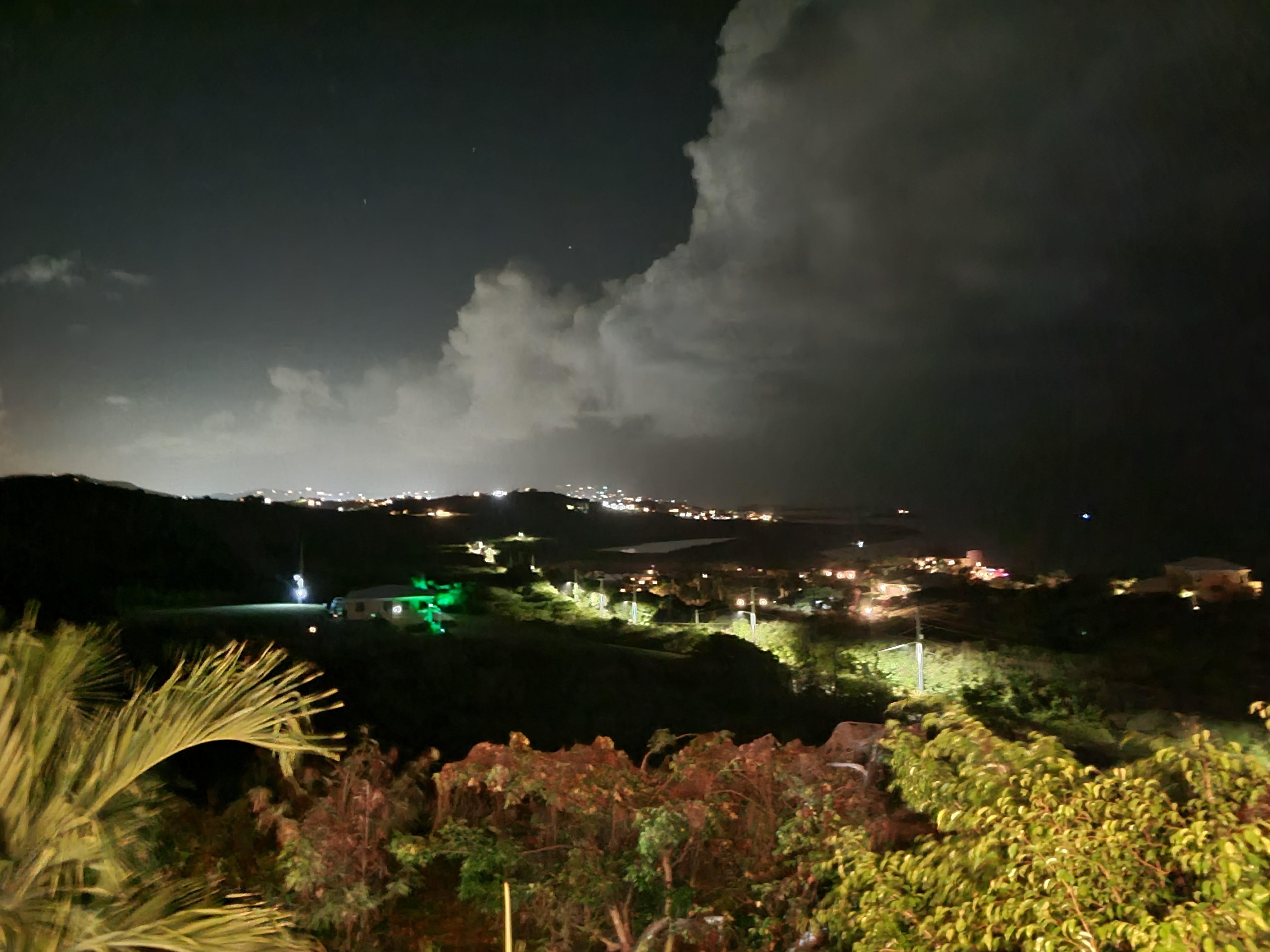View from the balcony at night