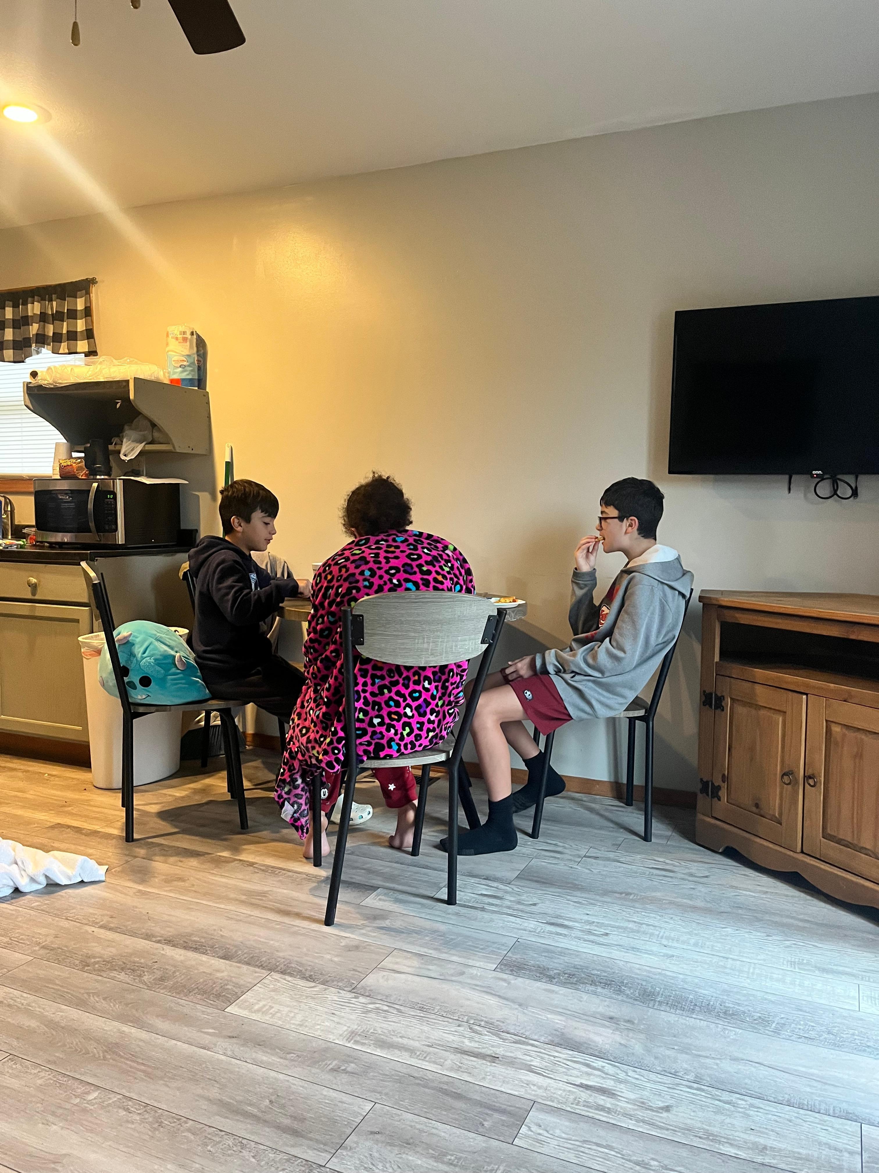 Breakfast at the cabin:)