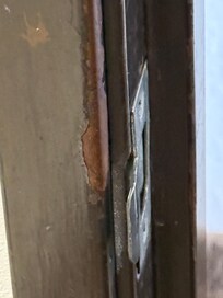 Bent bathroom door jam