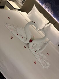 Towel display for our honeymoon.