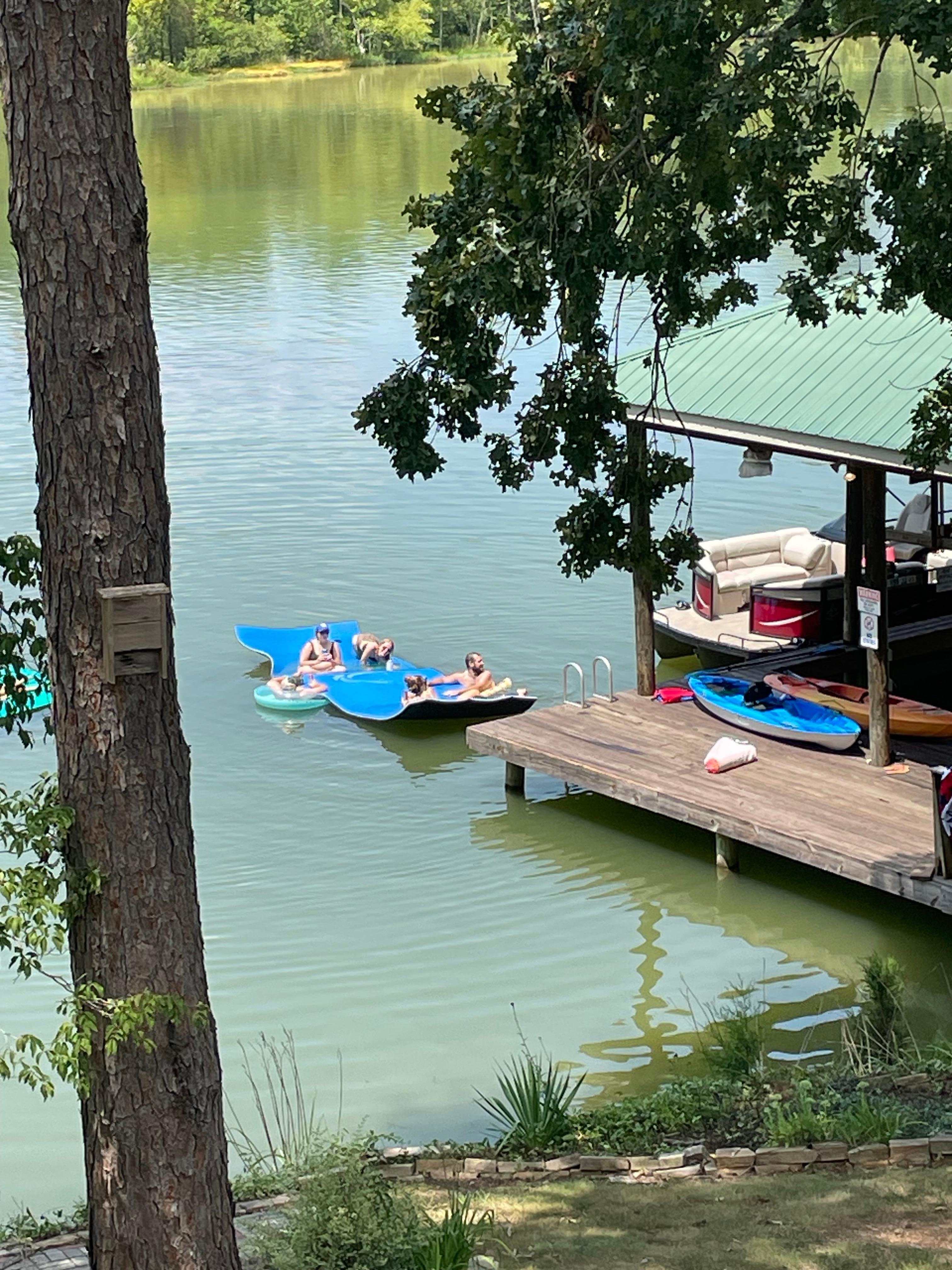 The water was shallow enough to make swimming right at the dock, awesome!
