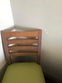Wall marks from chair being pushed against it