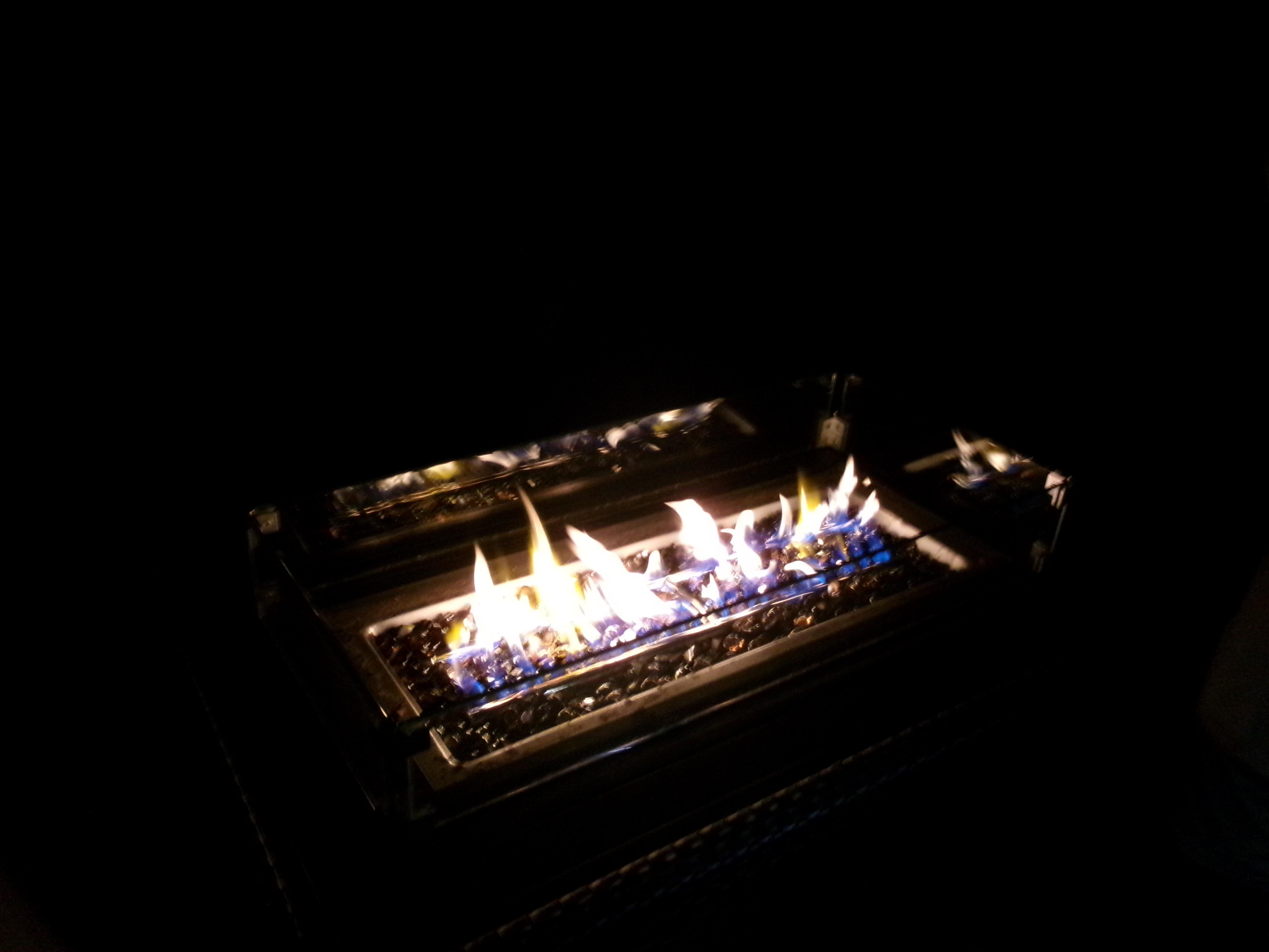Cooked S'mores on the fire pit.