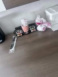 Trash left on the table