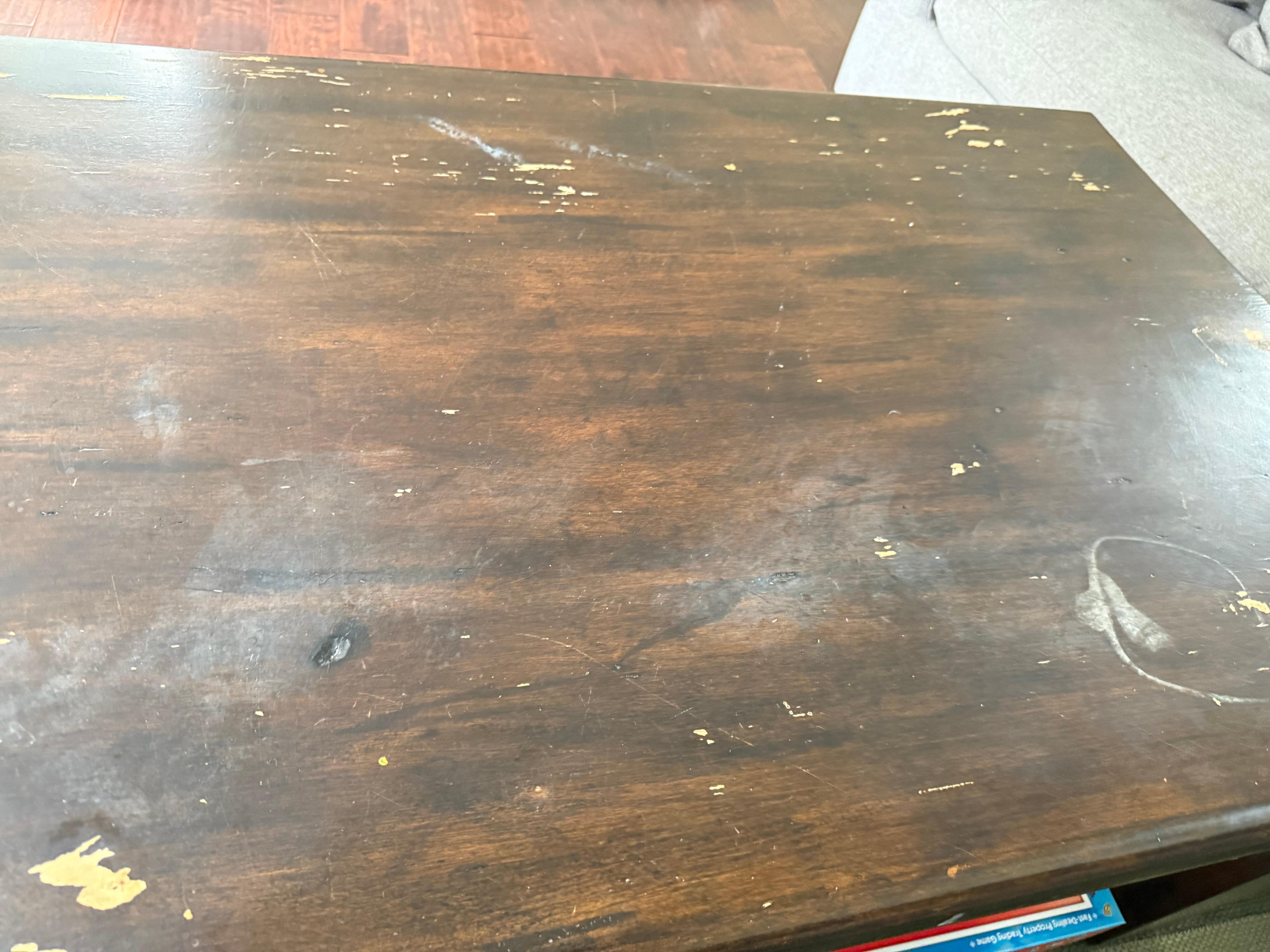 Second floor living room coffee table. 