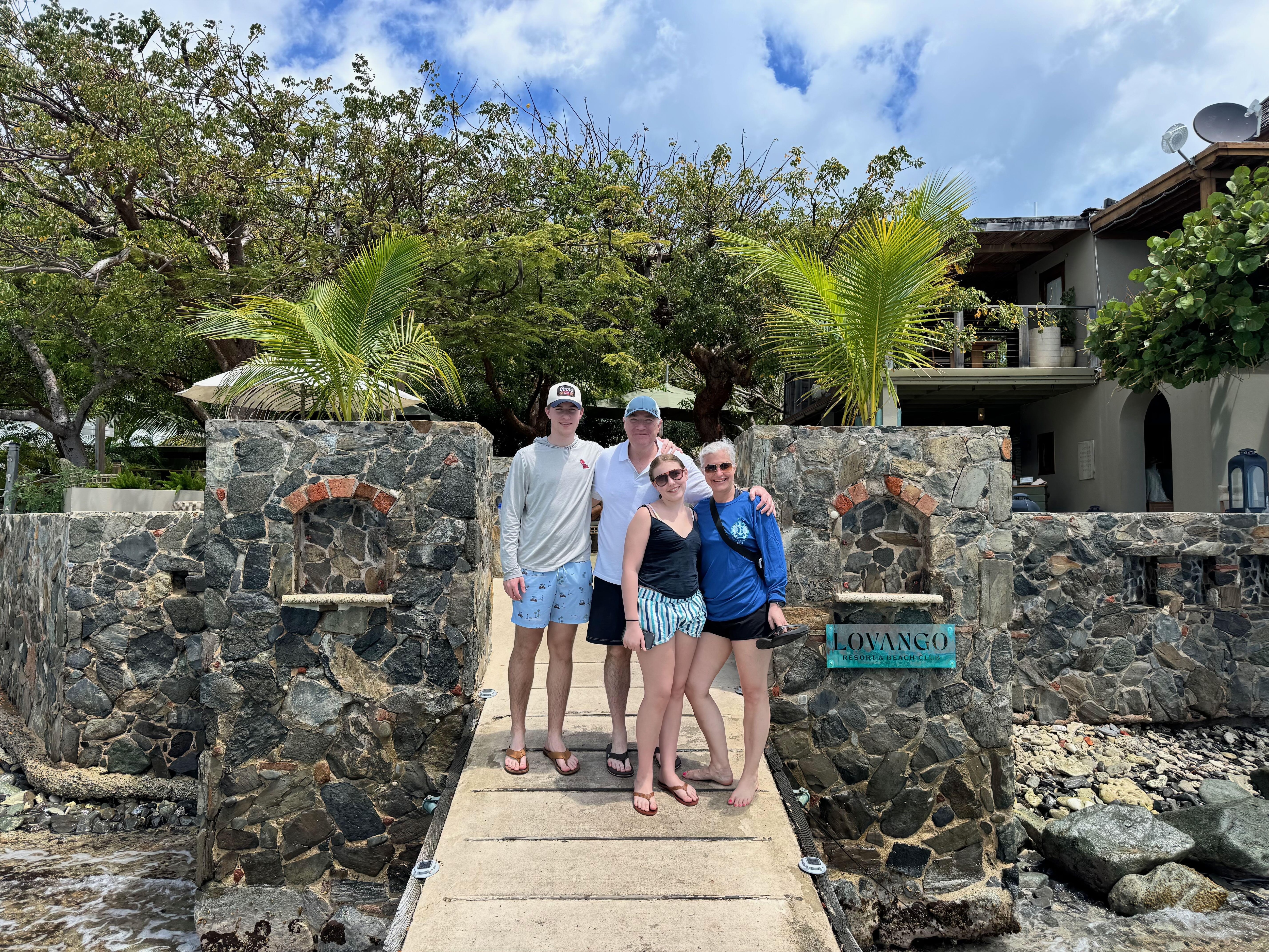 Lovango Beach Club lunch visit by boat.