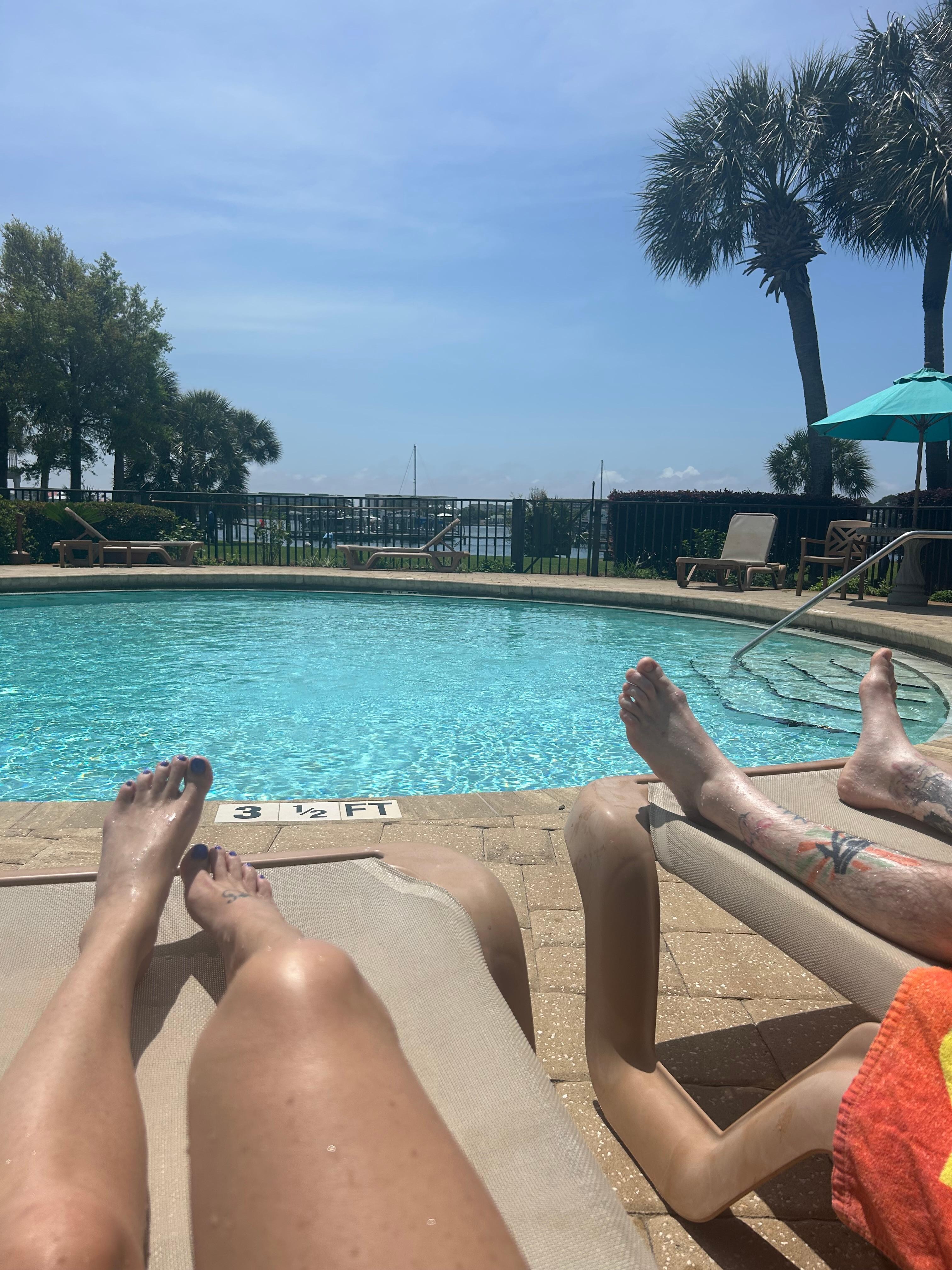Enjoying the pool