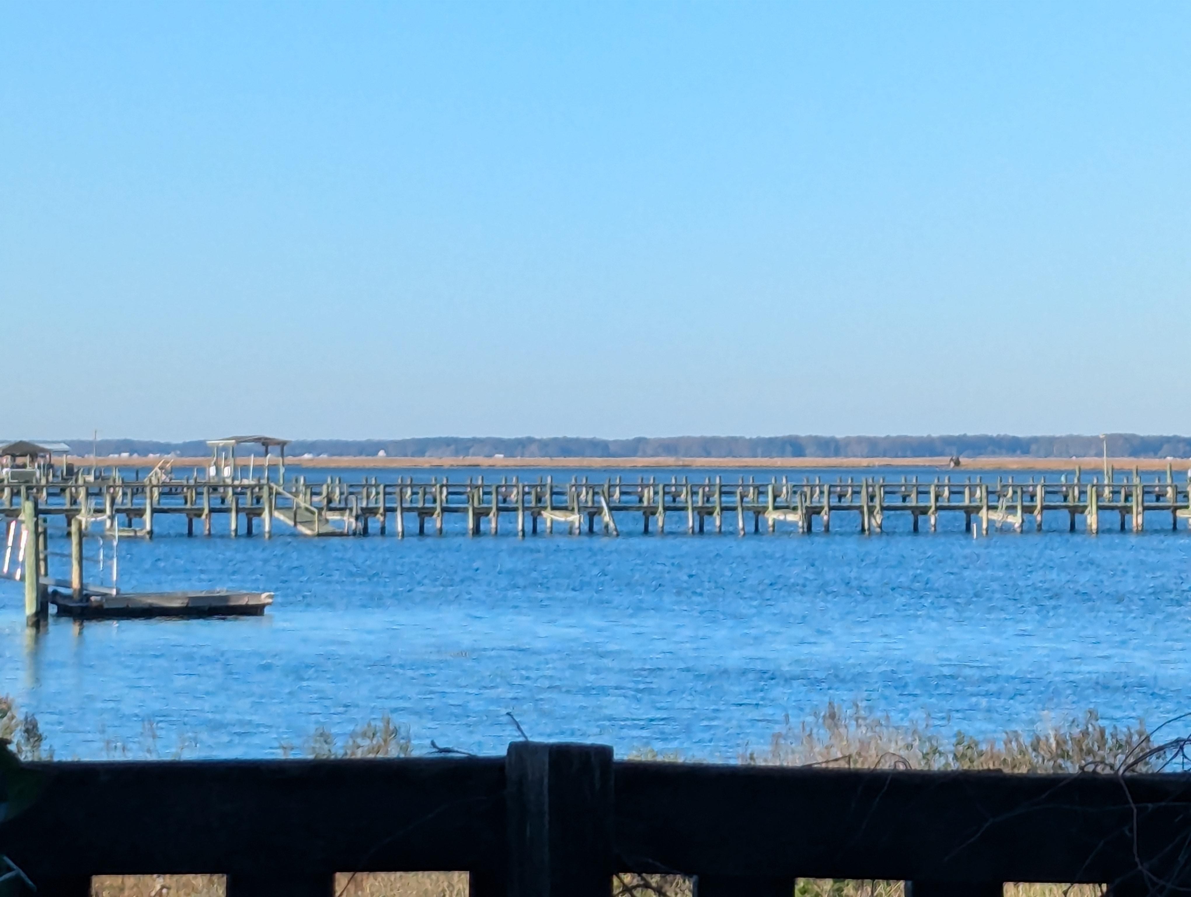 view from patio of water
