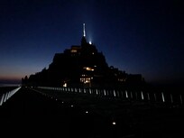 Mont St. Michel at night